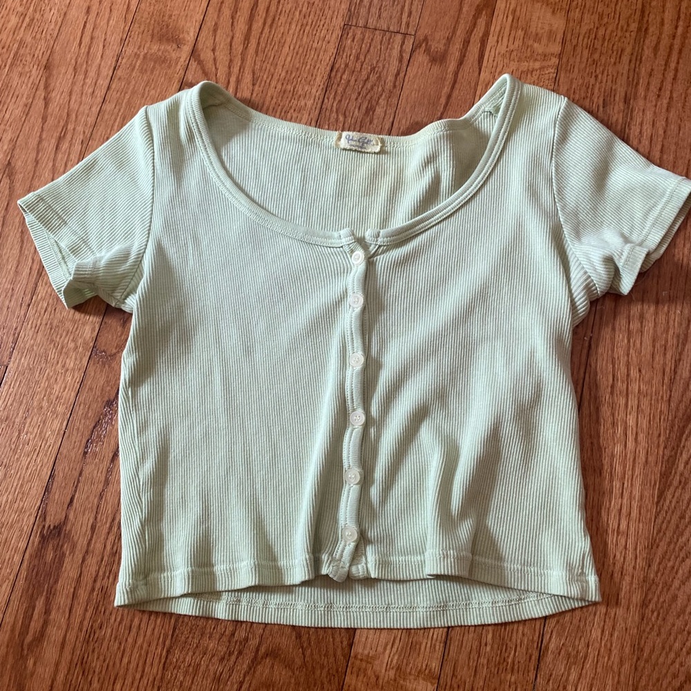 light green brandy melville top